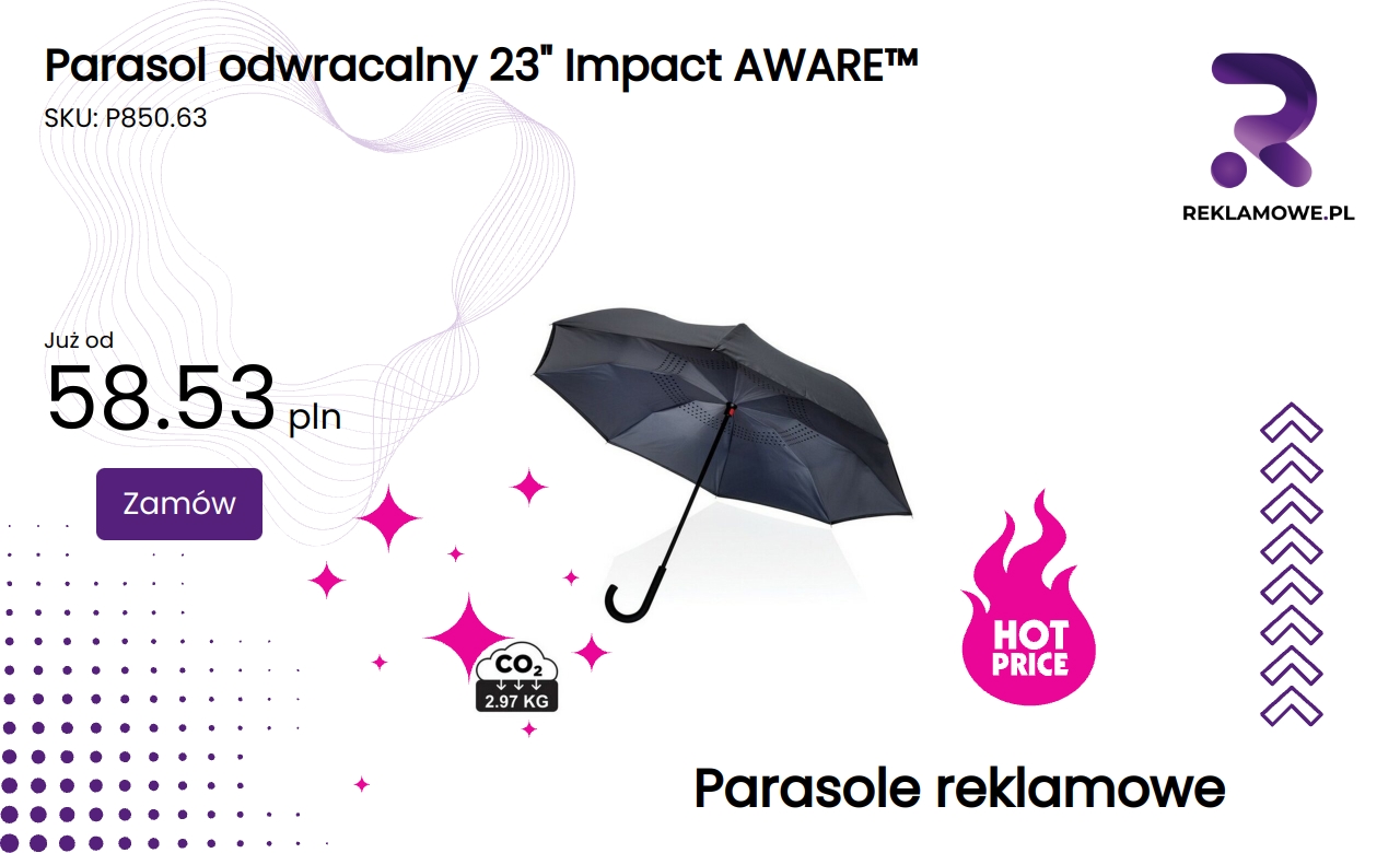 Parasol odwracalny 23 cali Impact