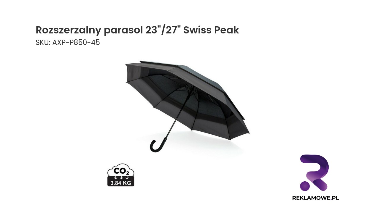 Rozszerzalny parasol dostosowujący się od 23 do 27 cali