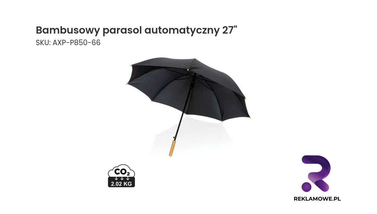 Bambusowy parasol automatyczny 27 cali