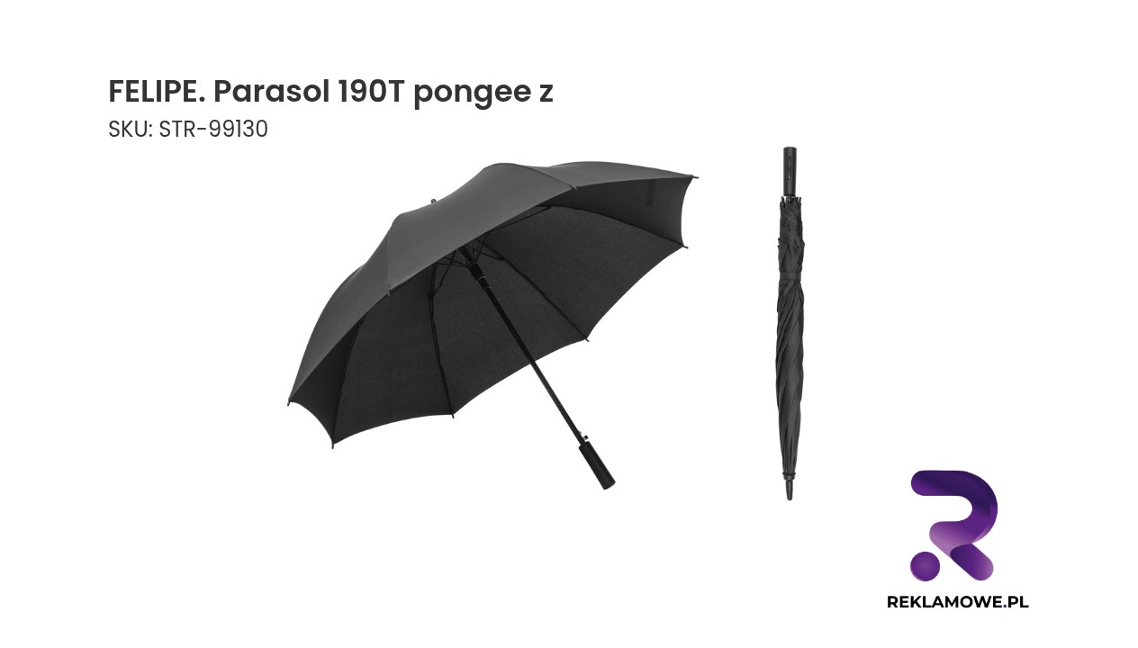 FELIPE. Parasol 190T pongee z automatycznym otwieraniem FELIPE parasol 190T pongee