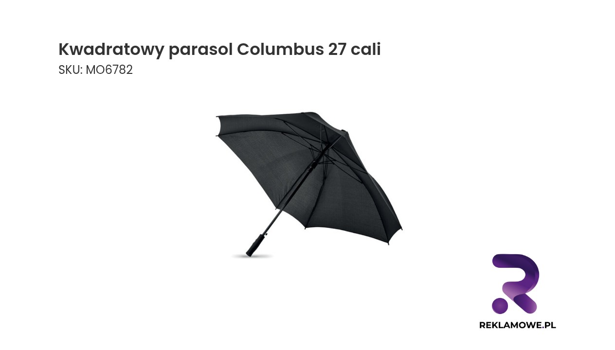 Kwadratowy parasol Columbus 27 cali Kwadratowy parasol Columbus 27 cali - elegancki parasol ochronny