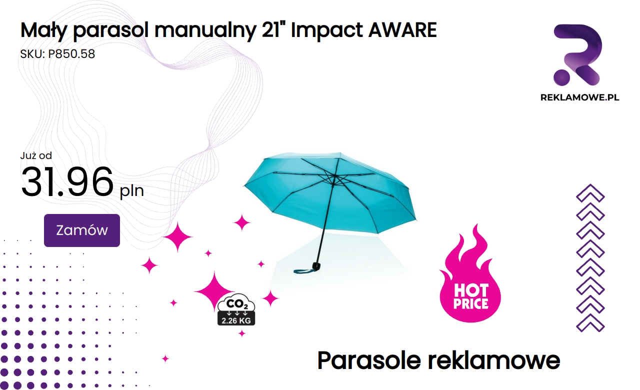 Mały parasol manualny 21 cali Impact