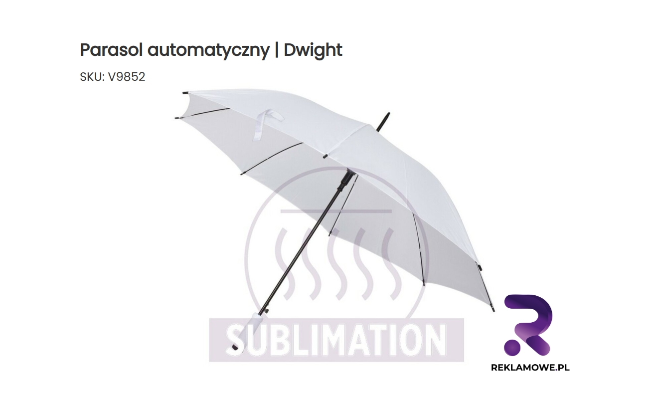 Parasol automatyczny Dwight w kolorze czarnym