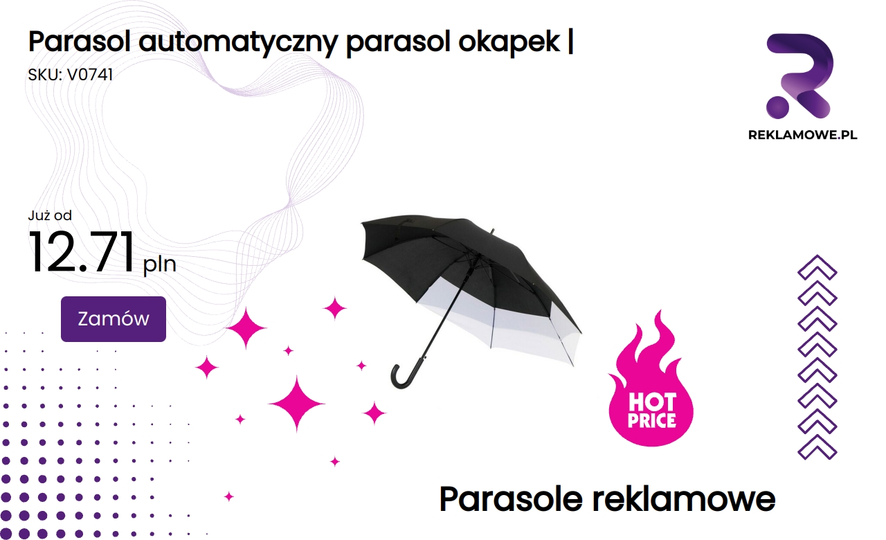 Parasol automatyczny okapek w deszczu