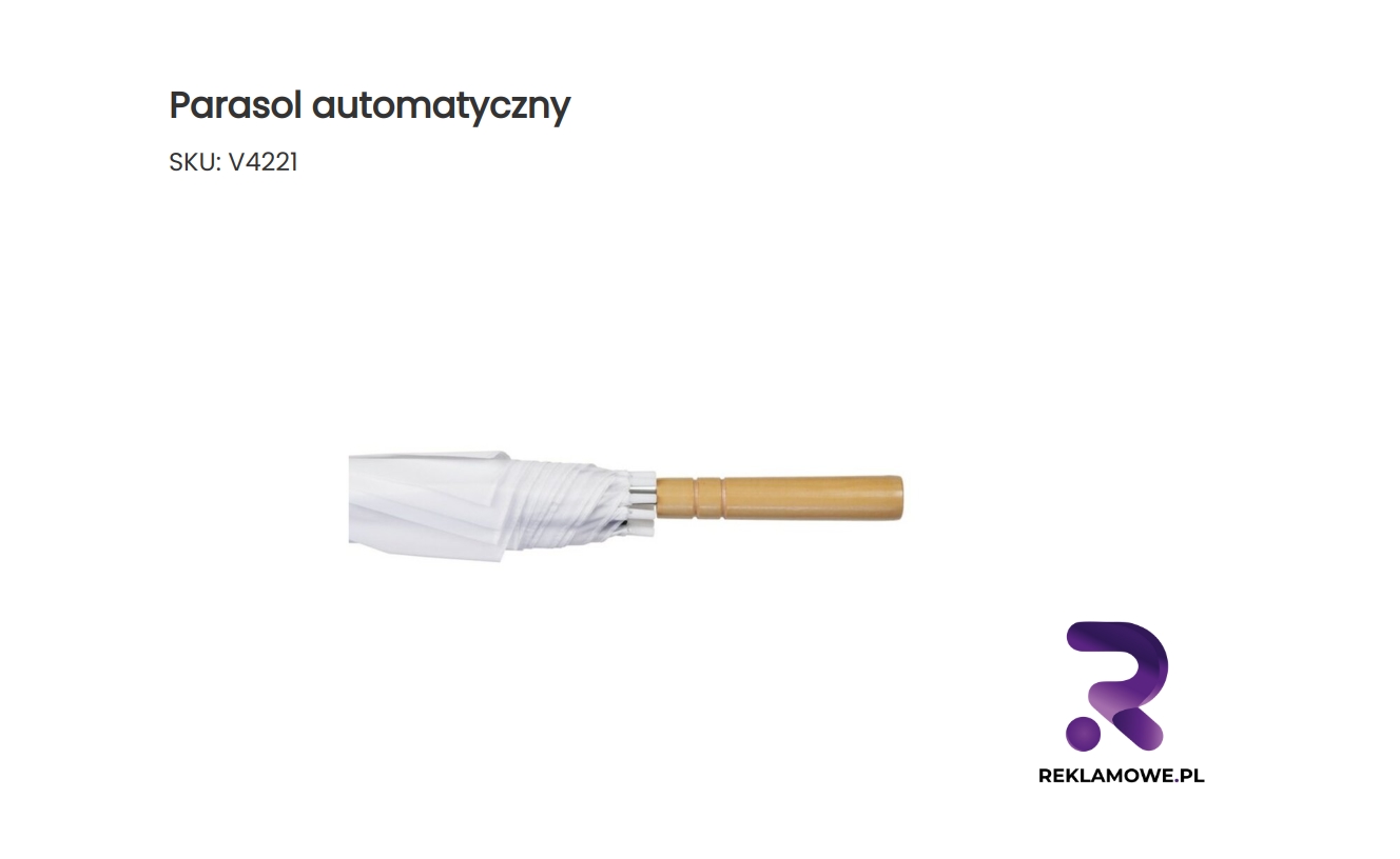 Parasol automatyczny w rozłożonym stanie