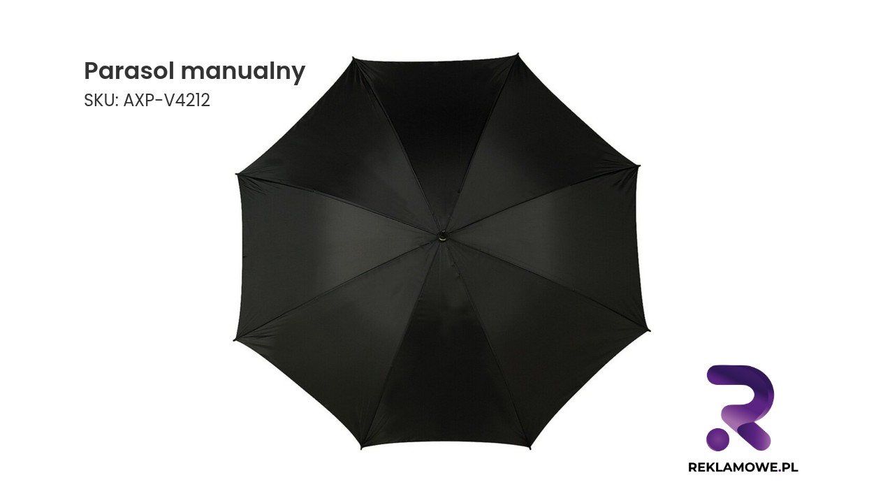 Parasol manualny w kolorze czarnym