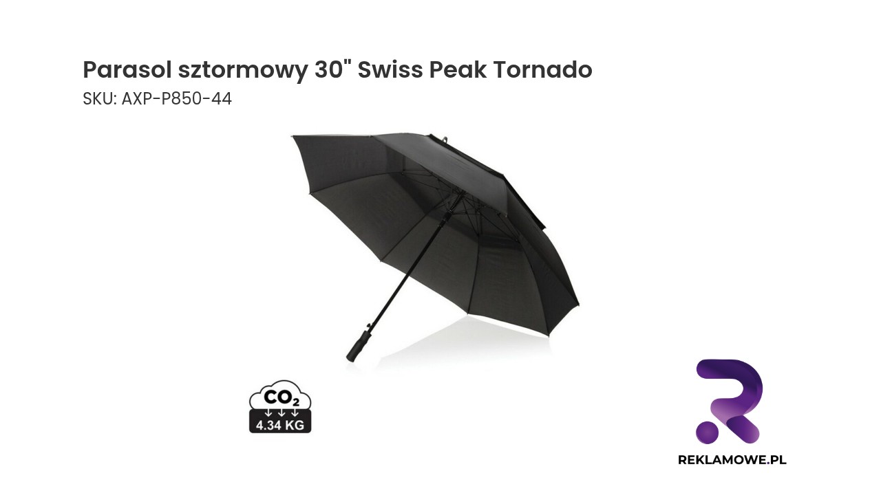 Parasol sztormowy 30 Parasol sztormowy 30 cali Swiss Peak - elegancki i wytrzymały parasol przeciwdeszczowy