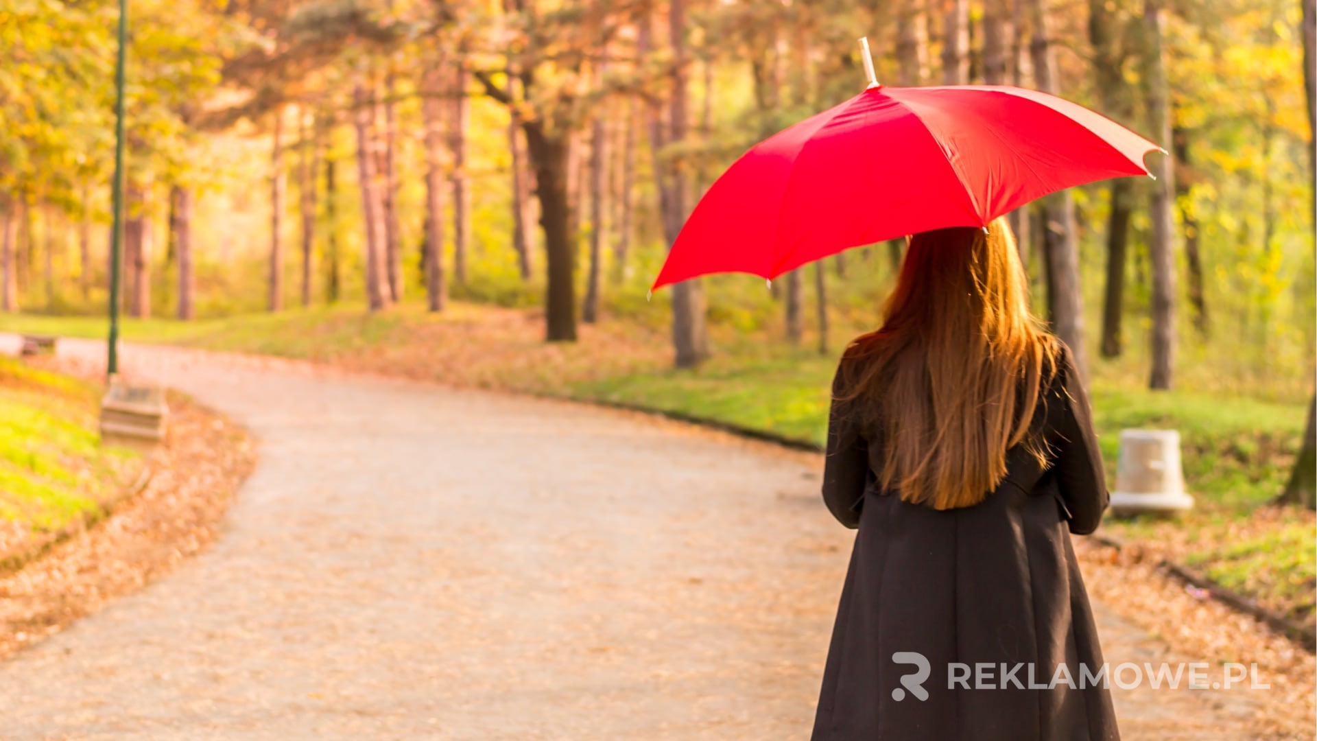 Kolorowy parasol reklamowy na evencie firmowym