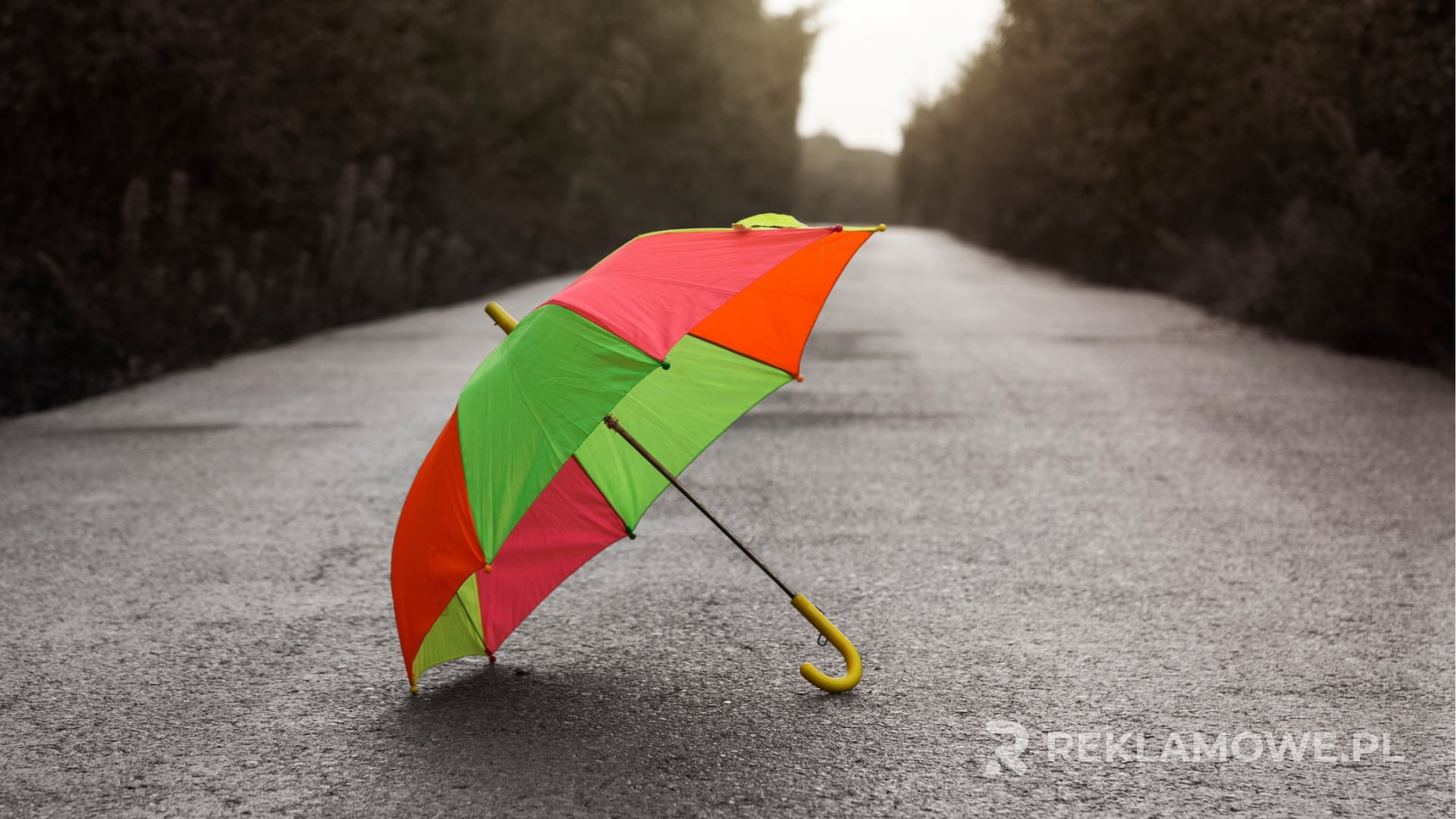 Korzyści używania parasoli reklamowych na targach Parasol reklamowy używany na targu branżowym