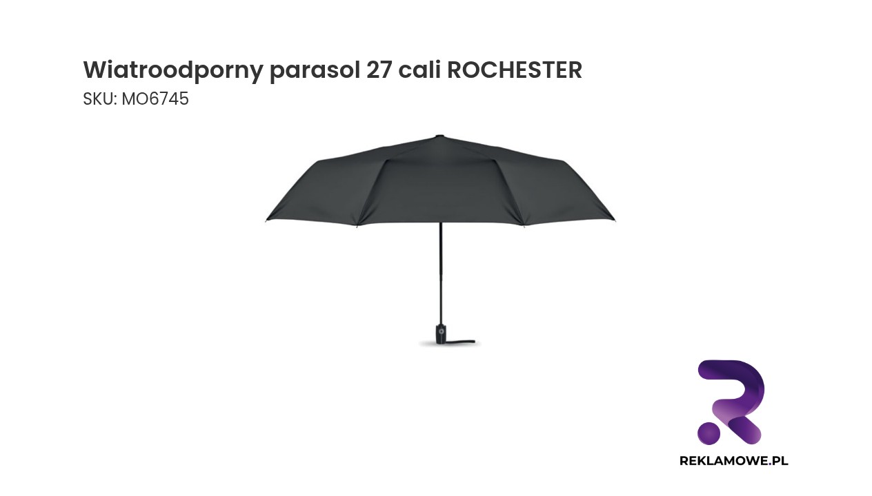 Wiatroodporny parasol 27 cali ROCHESTER Wiatroodporny parasol 27 cali ROCHESTER – wytrzymały parasol przeciwdeszczowy