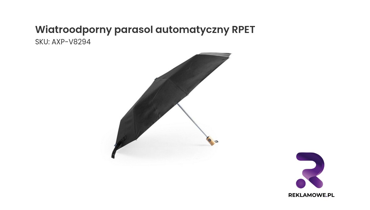 Wiatroodporny parasol automatyczny z materiału RPET